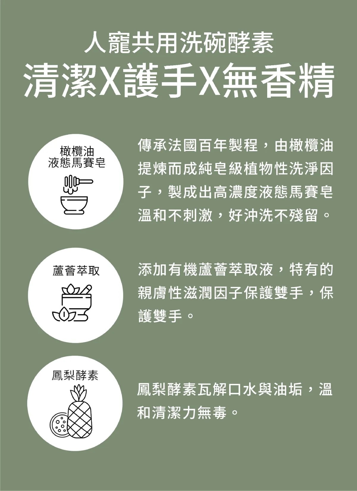 Water magic 水魔素｜環保馬賽皂洗碗酵素清潔劑1000ml (人寵共用洗碗精)