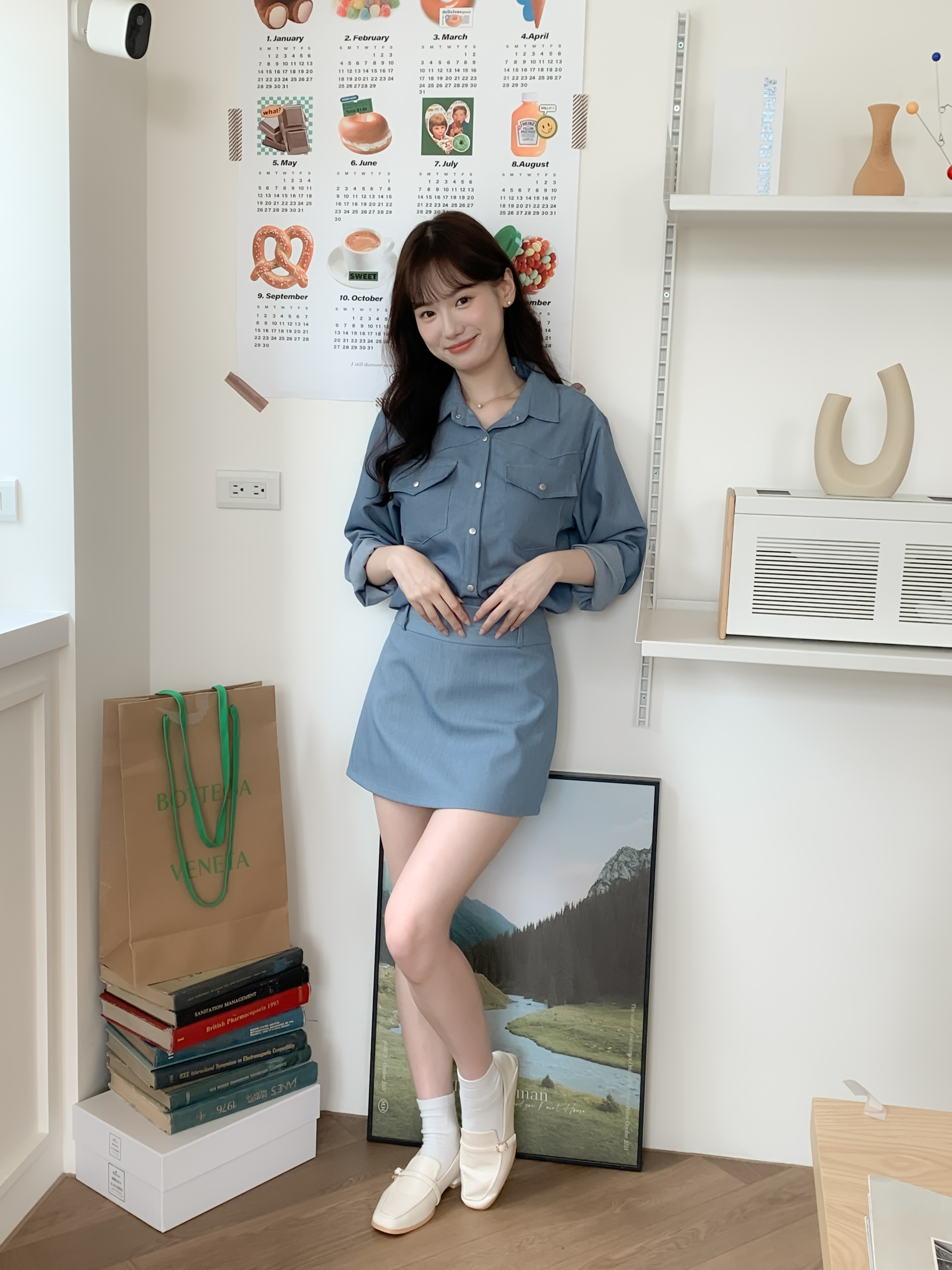 🚀當日出貨【🌸早春新品 】 Jean經典丹寧日常上衣  /褲裙 ( 2 colors)