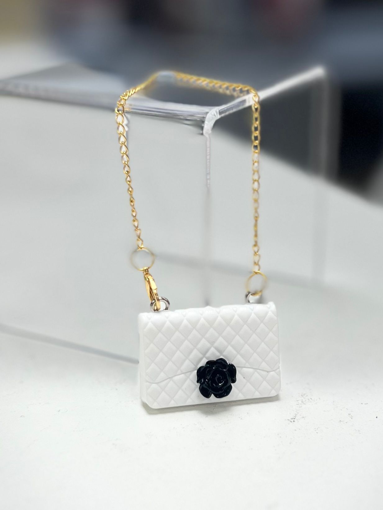 Doll Outfit Accessories AS3-黑花手袋