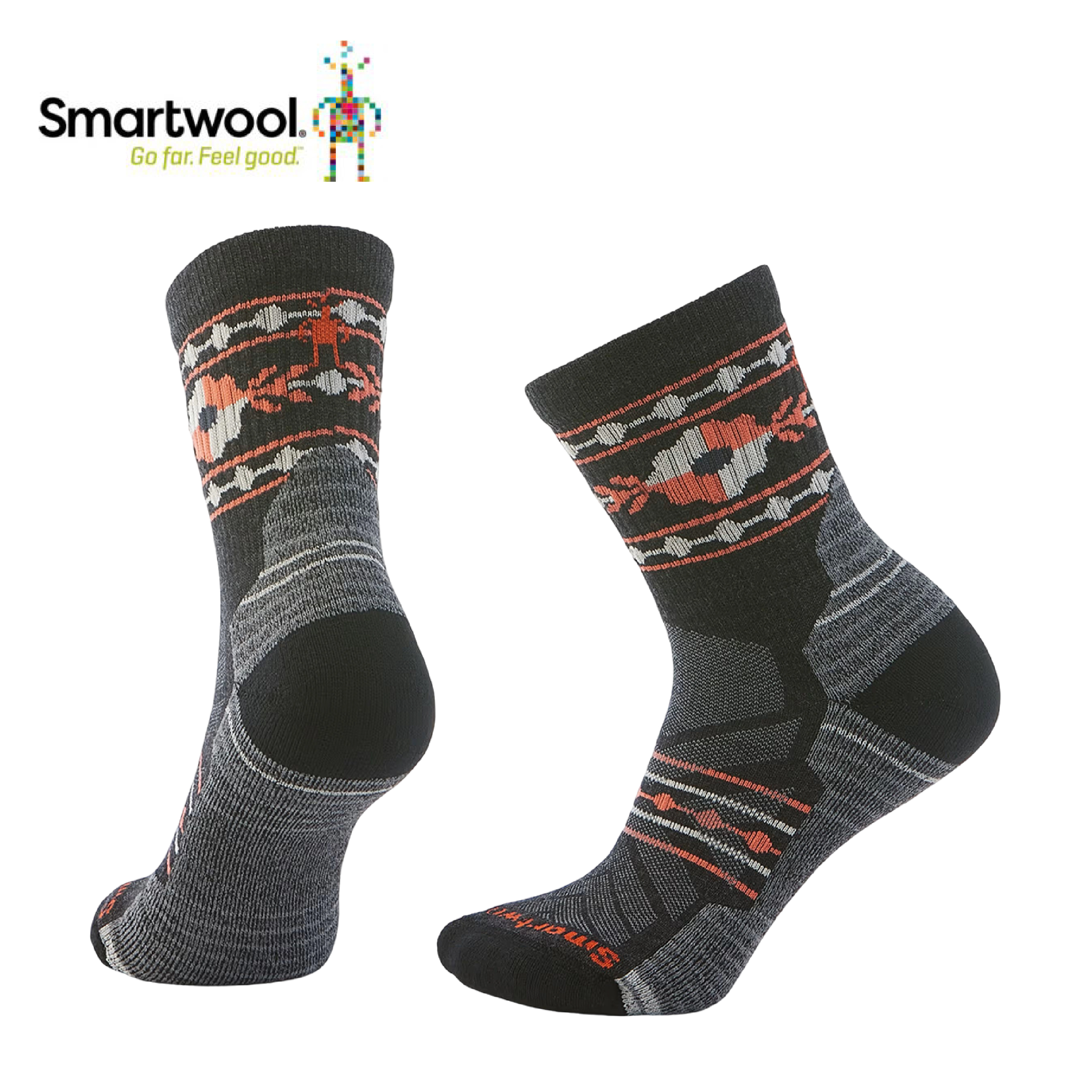 Smartwool 美國 機能全輕量減震中筒襪 女款 (炭黑色) 44SW002689