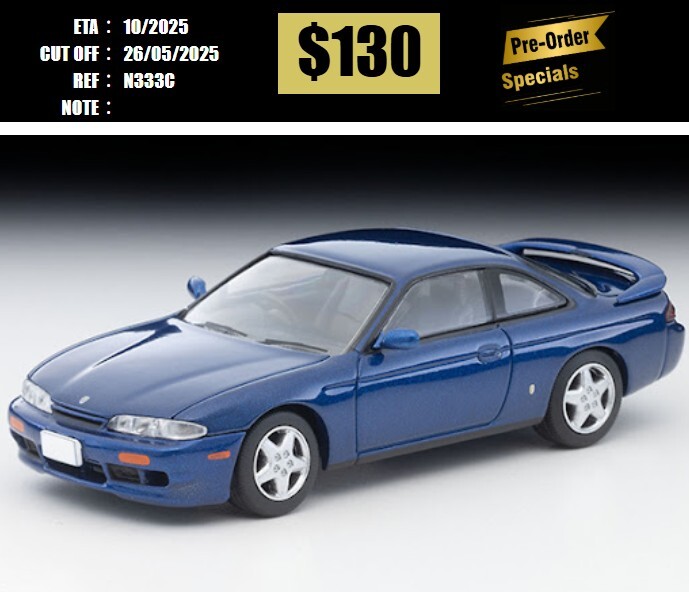 PO-$130 * TOMYTEC * 1:64 LV-N333c 1995 Nissan Silvia K’s Aero (Purplish Blue) [OD12/05]