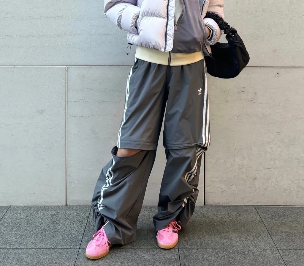 "代購" ADIDAS ADILENIUM OVERSIZED 兩穿 寬鬆 闊腿 復古長褲