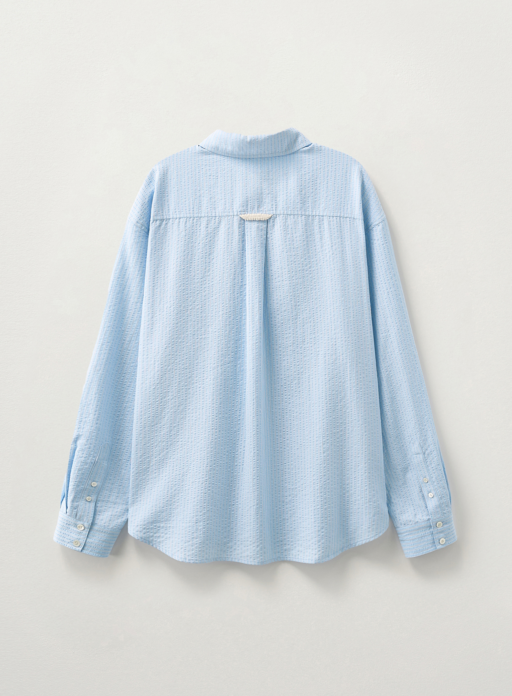 SATUR] Seersucker Basic Pocket Shirts