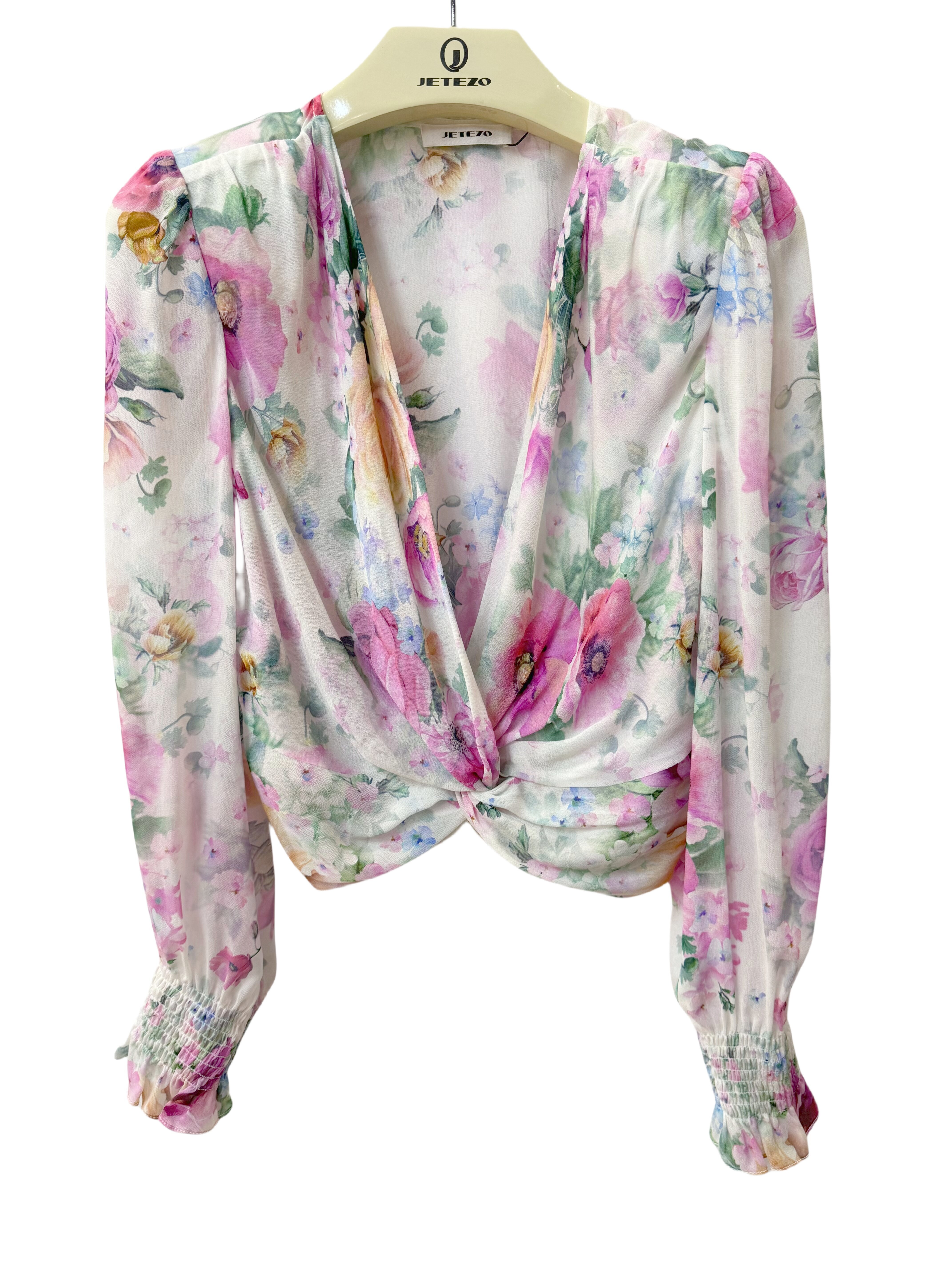 BE10172A1 玫瑰大V雪紡長袖