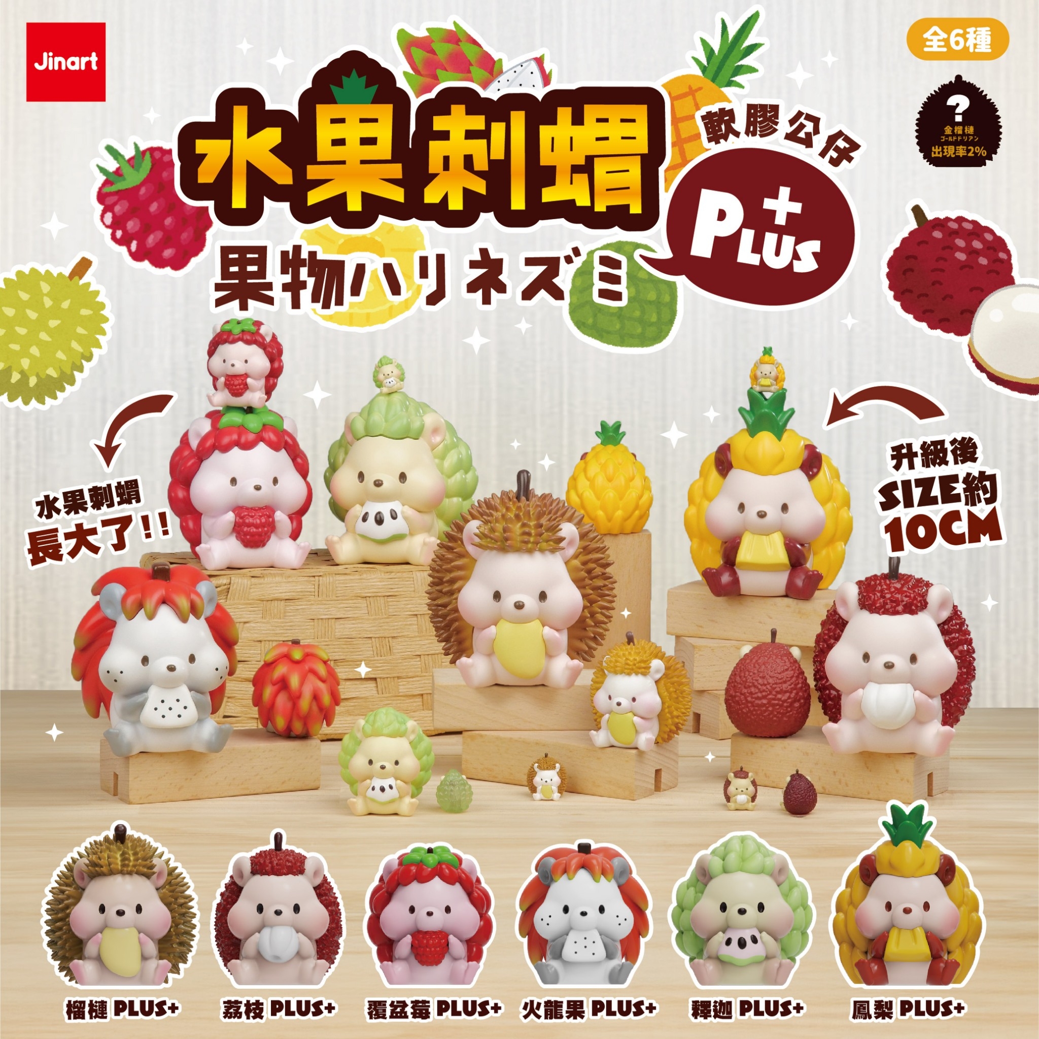 【現貨/全套販售】水果刺蝟系列_PLUS⁺ 🍓軟膠公仔🍇(全6款)