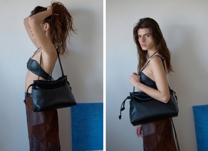 韓國代購 Archivepke Gem shoulder bag(Deep sleep)羊皮