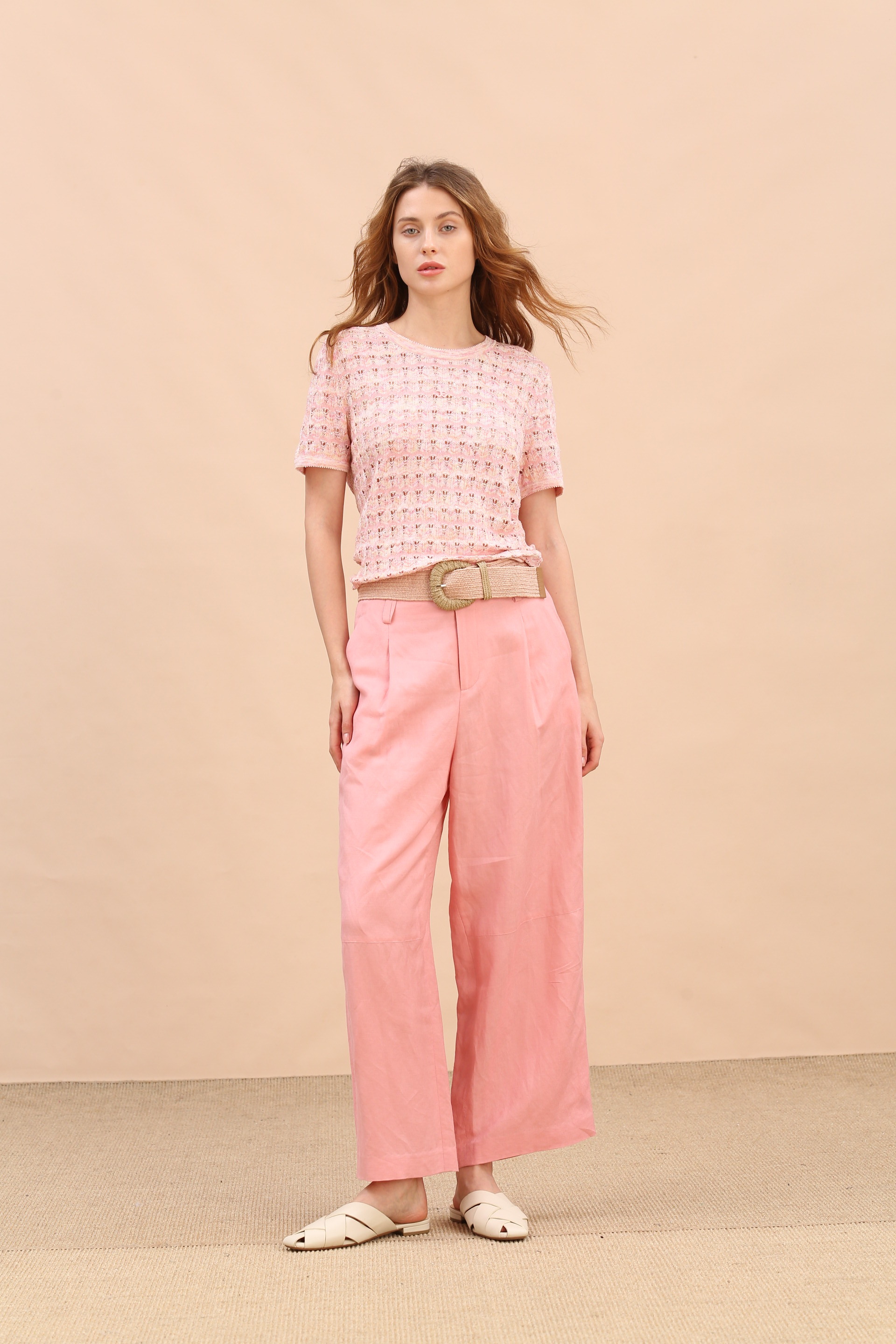 BE10208A1 粉色針織短版上衣