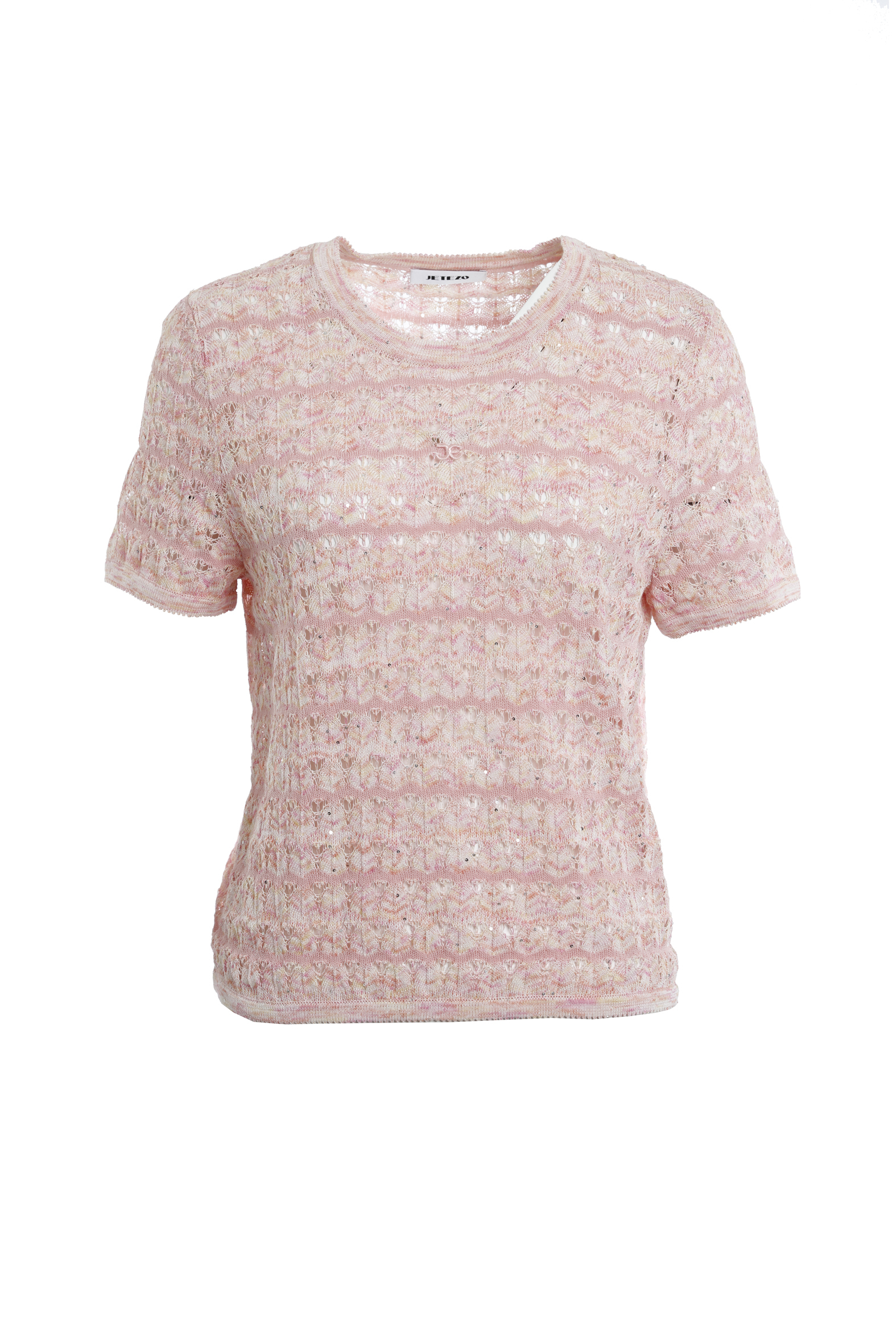 BE10208A1 粉色針織短版上衣