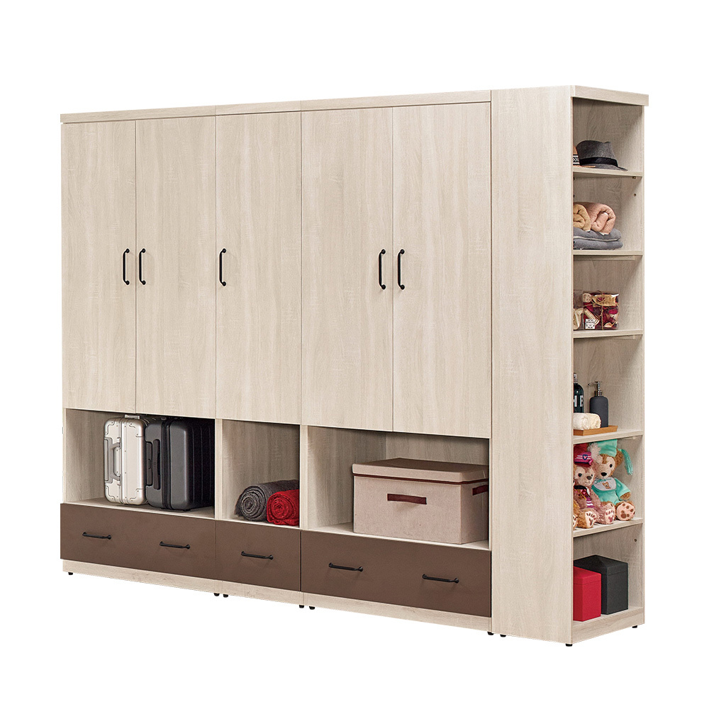 比恩7.7尺多功能開放式衣櫃組合(雙吊桿)