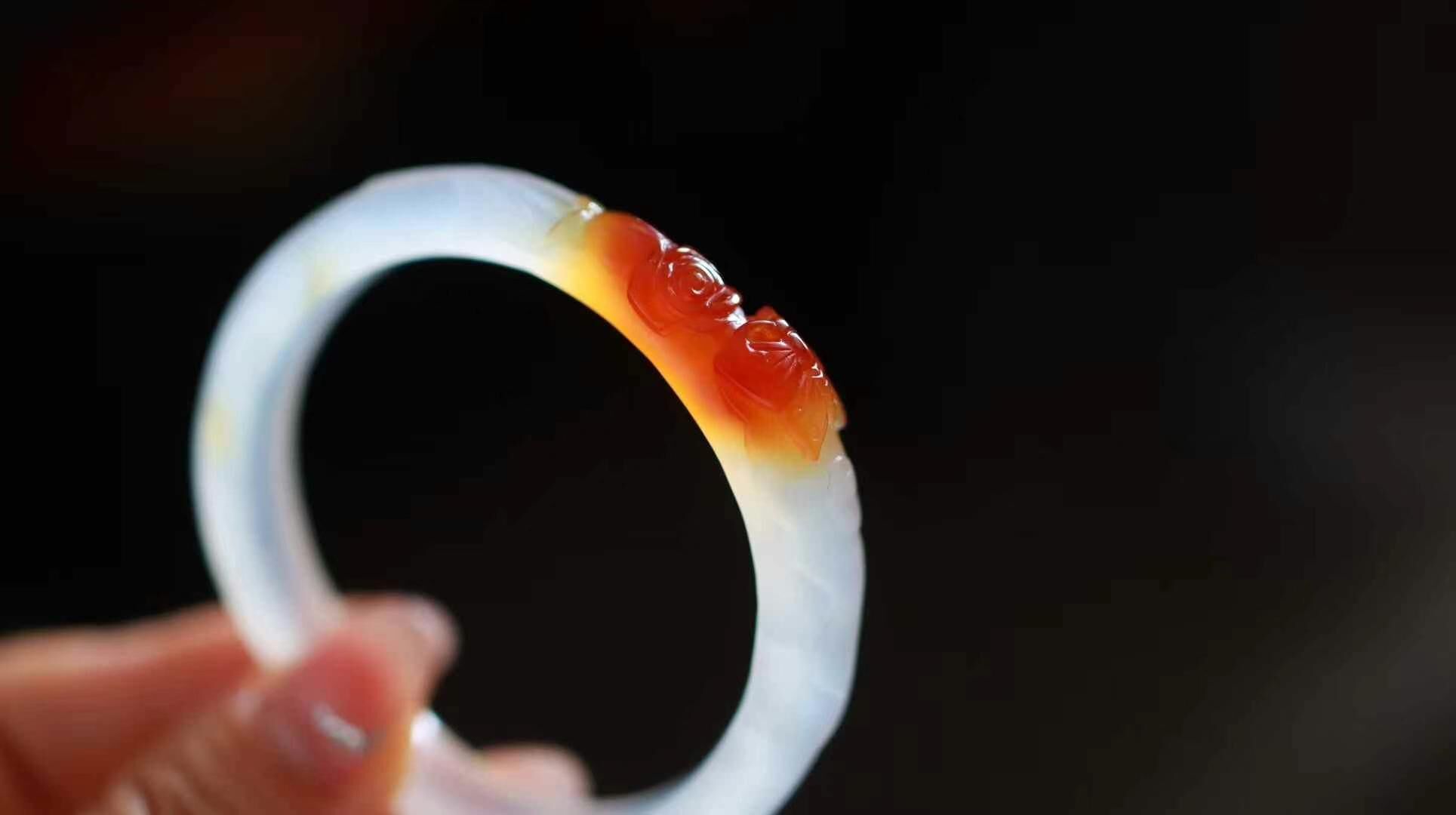 424719 54mm南紅瑪瑙手鐲 (52-54)