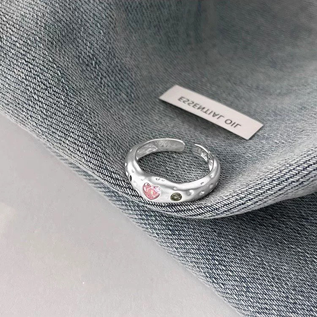 愛心鈷石不規則戒指-現貨