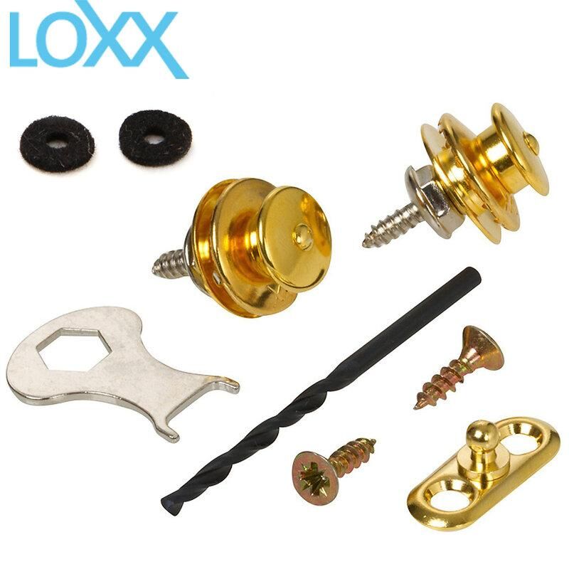 德製 LOXX A-GOLD 金色 鍍鉻 木吉他 安全背帶釦 加厚背帶款 公司貨