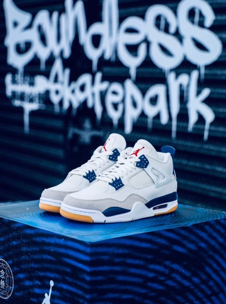 Nike SB x Air Jordan 4 "Navy" 海軍藍 白藍 男鞋 DR5415100