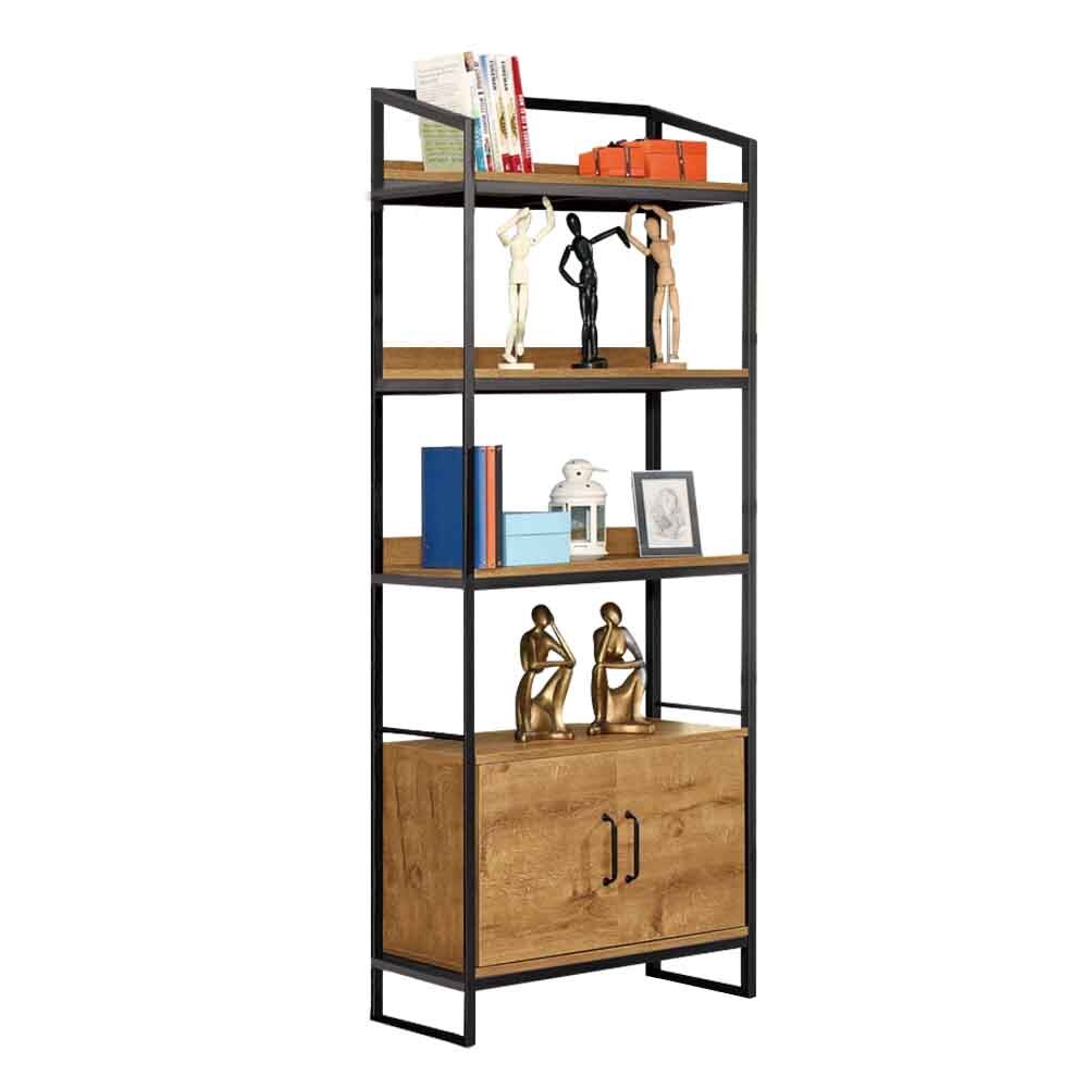 克蒙2.7尺工業風開放式二門書架/五層架/展示置物架