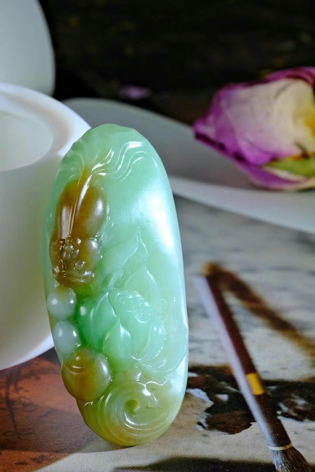 和田玉糖白連年有餘,天然和田玉軟玉