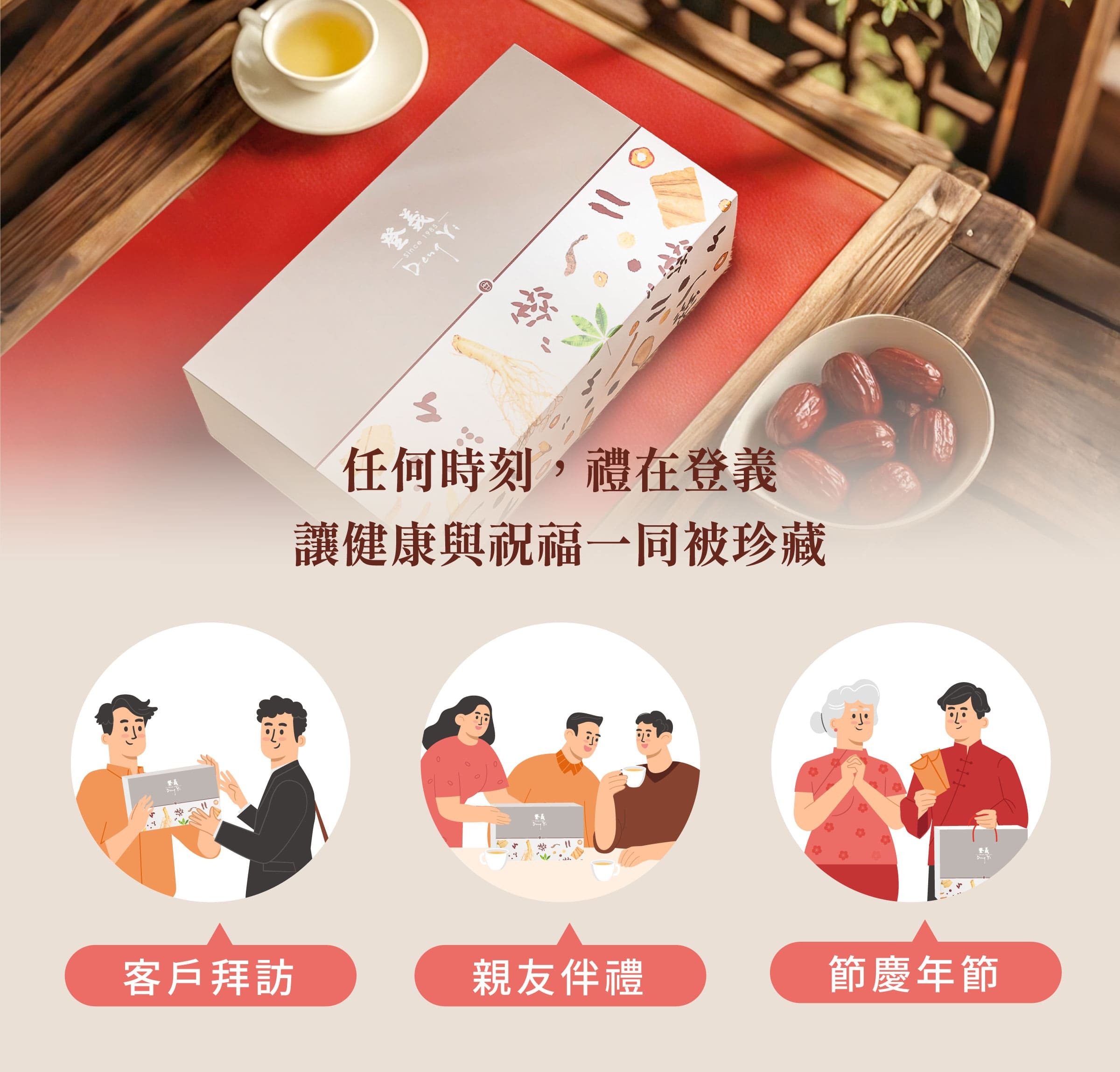 登義漢方茶禮盒養生茶+粉光參元氣茶適用對象