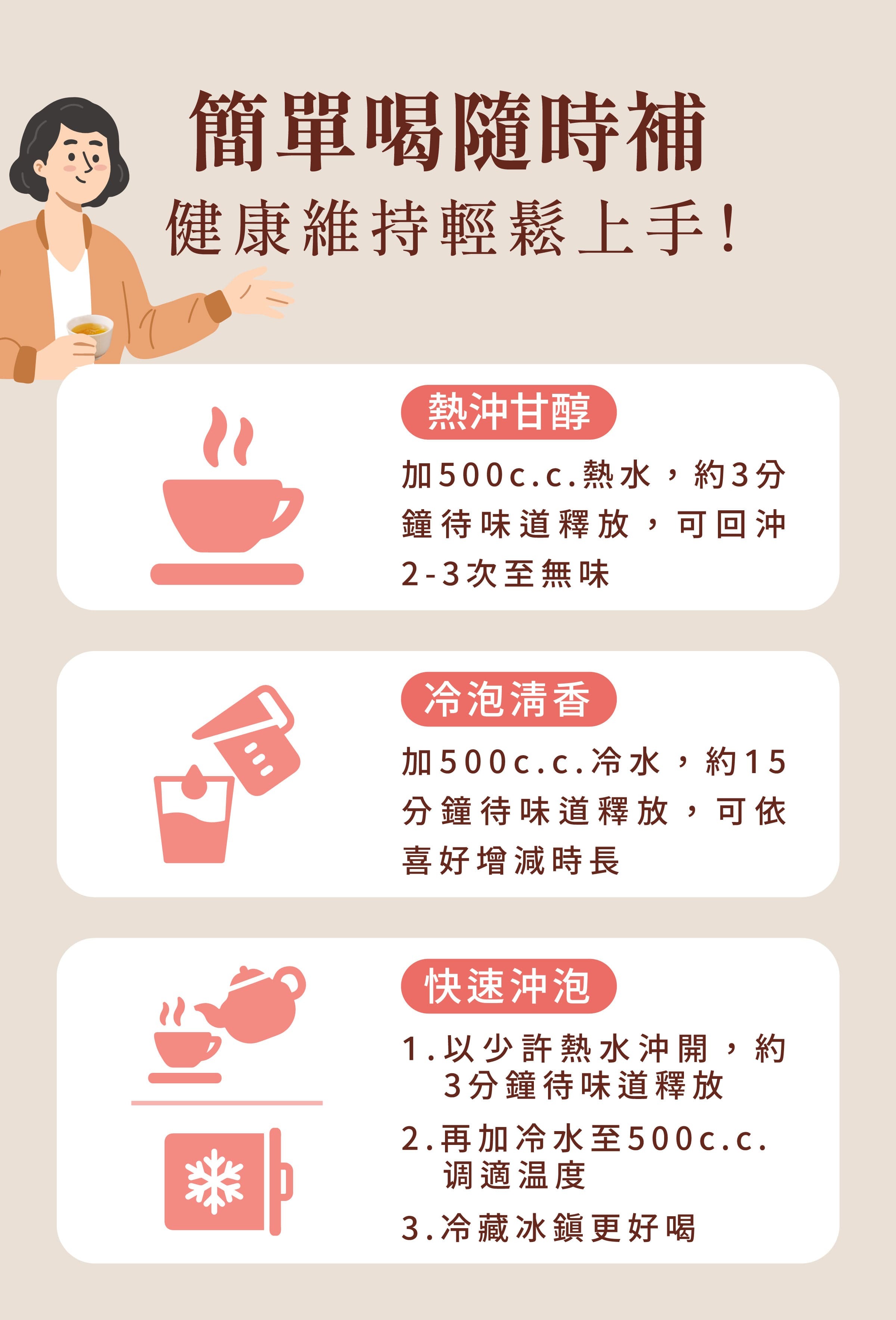 登義漢方茶沖泡方式