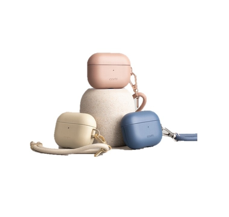 COEHL Haven AirPods Pro 2 皮革附掛繩藍牙耳機保護套