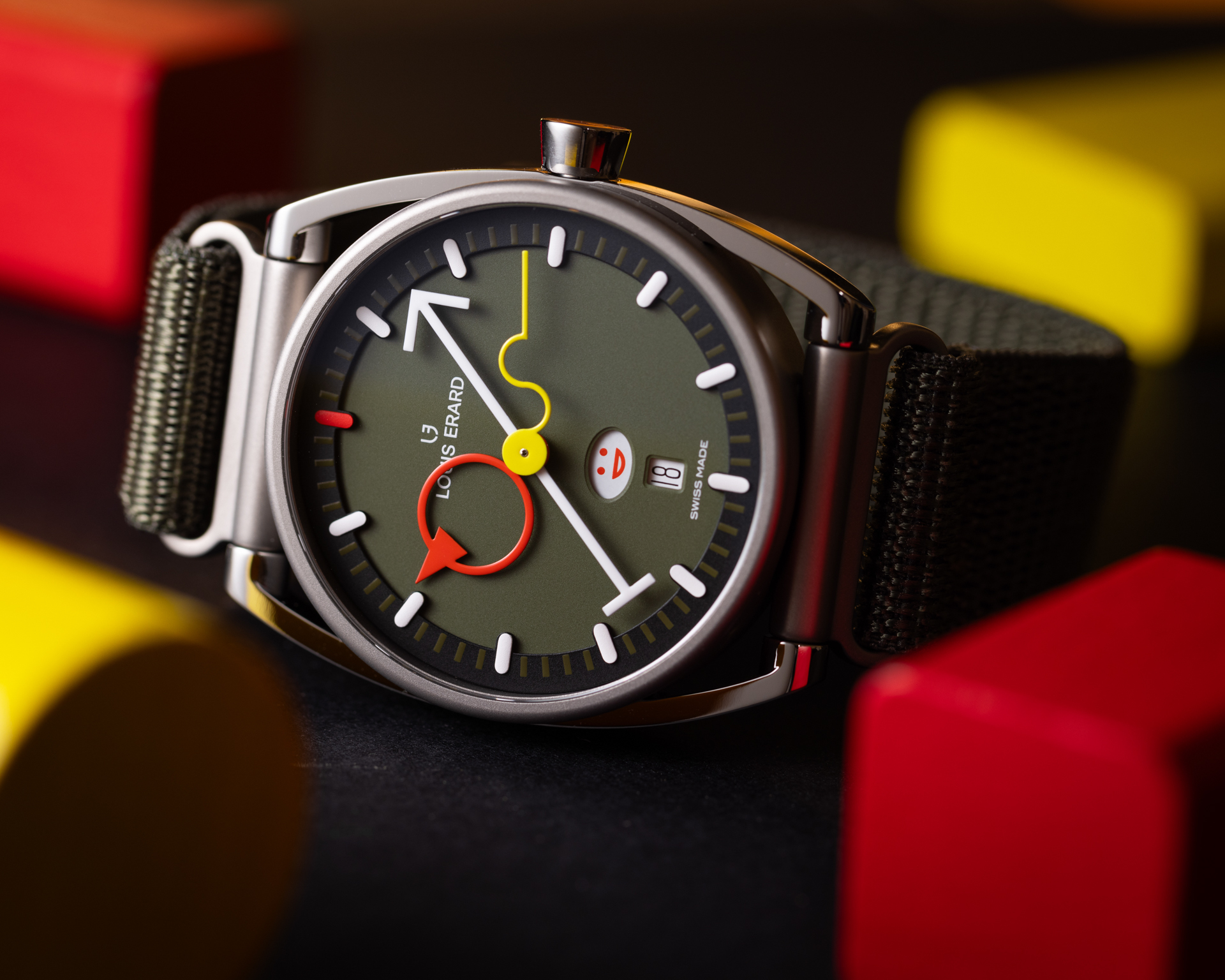 La Semaine Louis Erard x Alain Silberstein Khaki日期星期腕錶