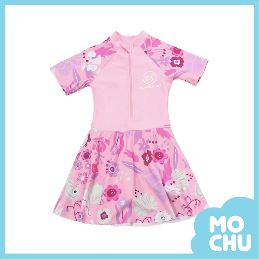 (L碼現貨)春日花園短袖連身泳裝