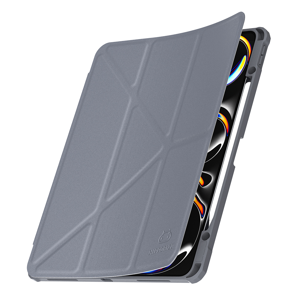 【 Hipporizz 】iPad Air 11 M3 (2025) Origo 晶透筆槽防摔殼-大象藍