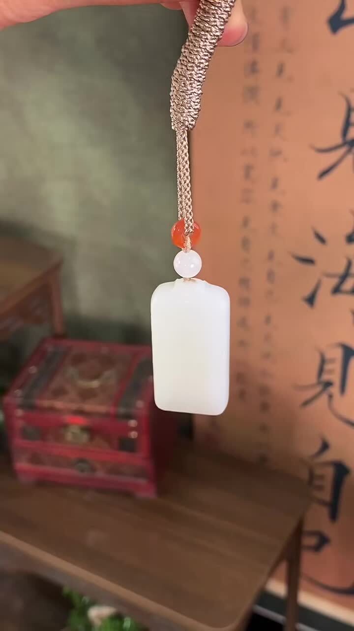 和田玉平安牌,天然和田玉軟玉