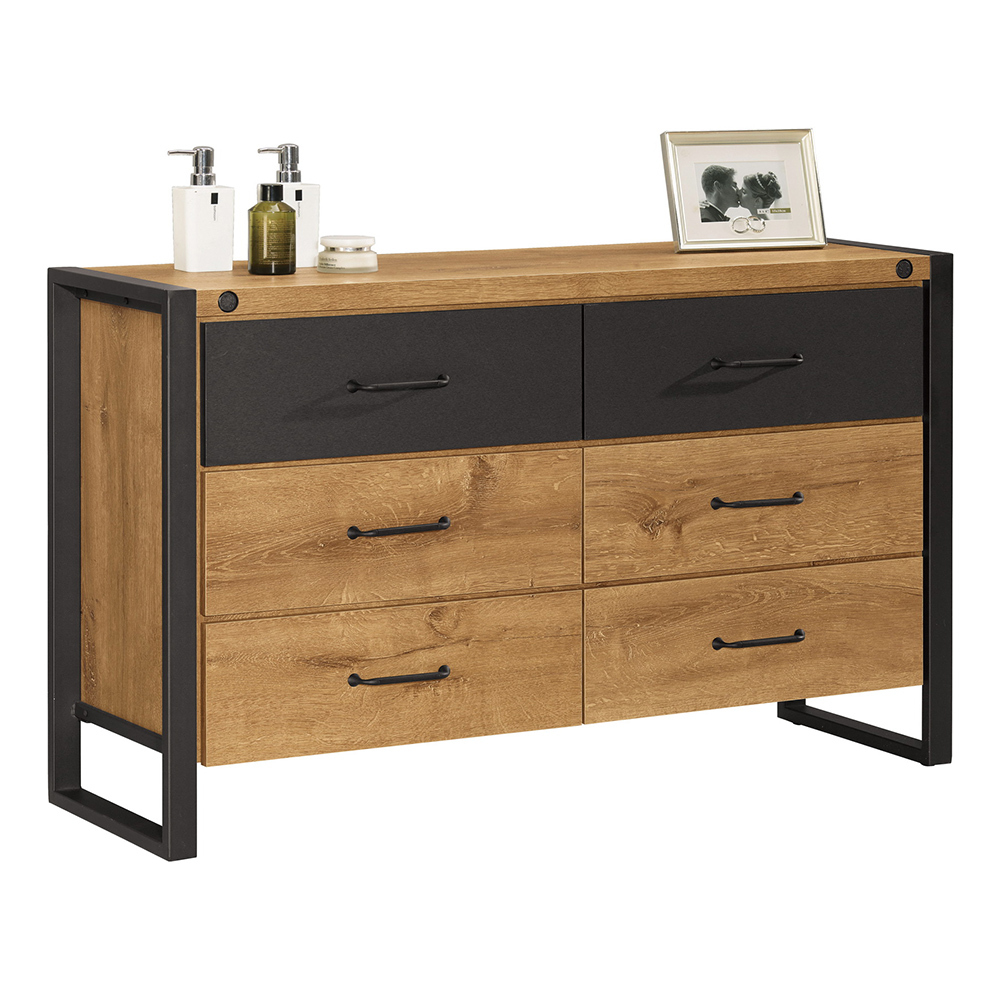 克蒙4尺工業風六斗櫃/六抽收納櫃/置物櫃