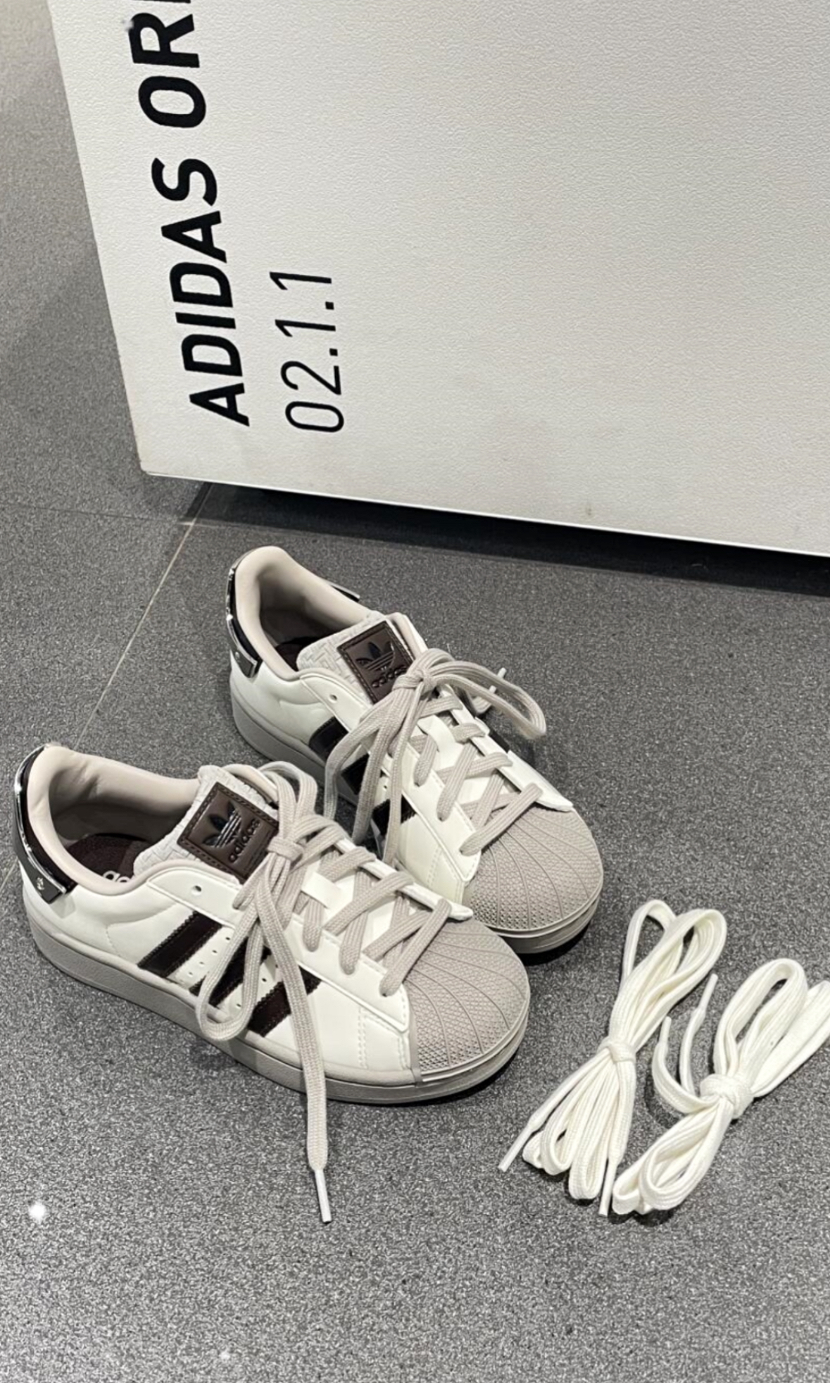 Adidas Originals Superstar 伯爵奶霜 米白色 白灰色 銀色 皮革 復古 貝殼鞋 JQ6250/預購