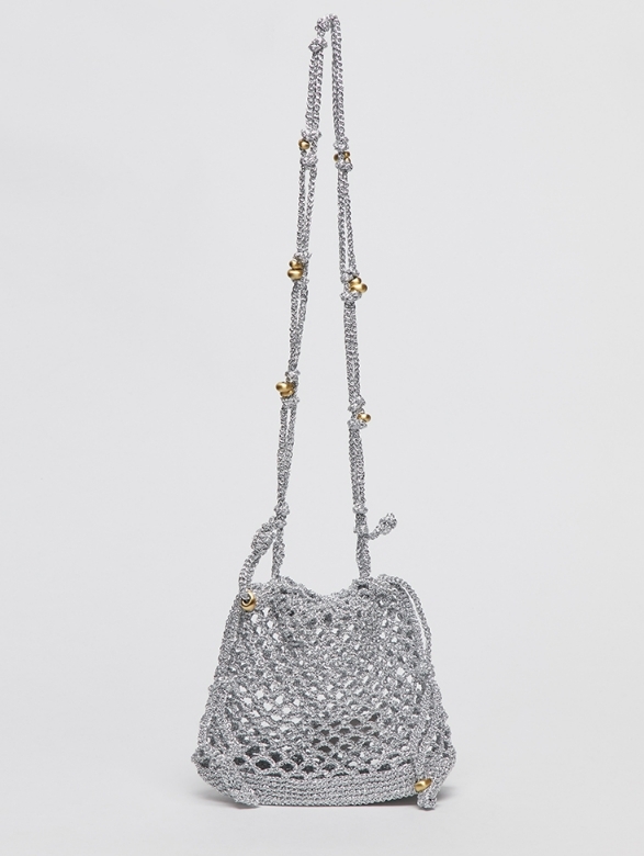 韓國代購 Archivepke Gem net pouch bag(Silver spoon)Polyester