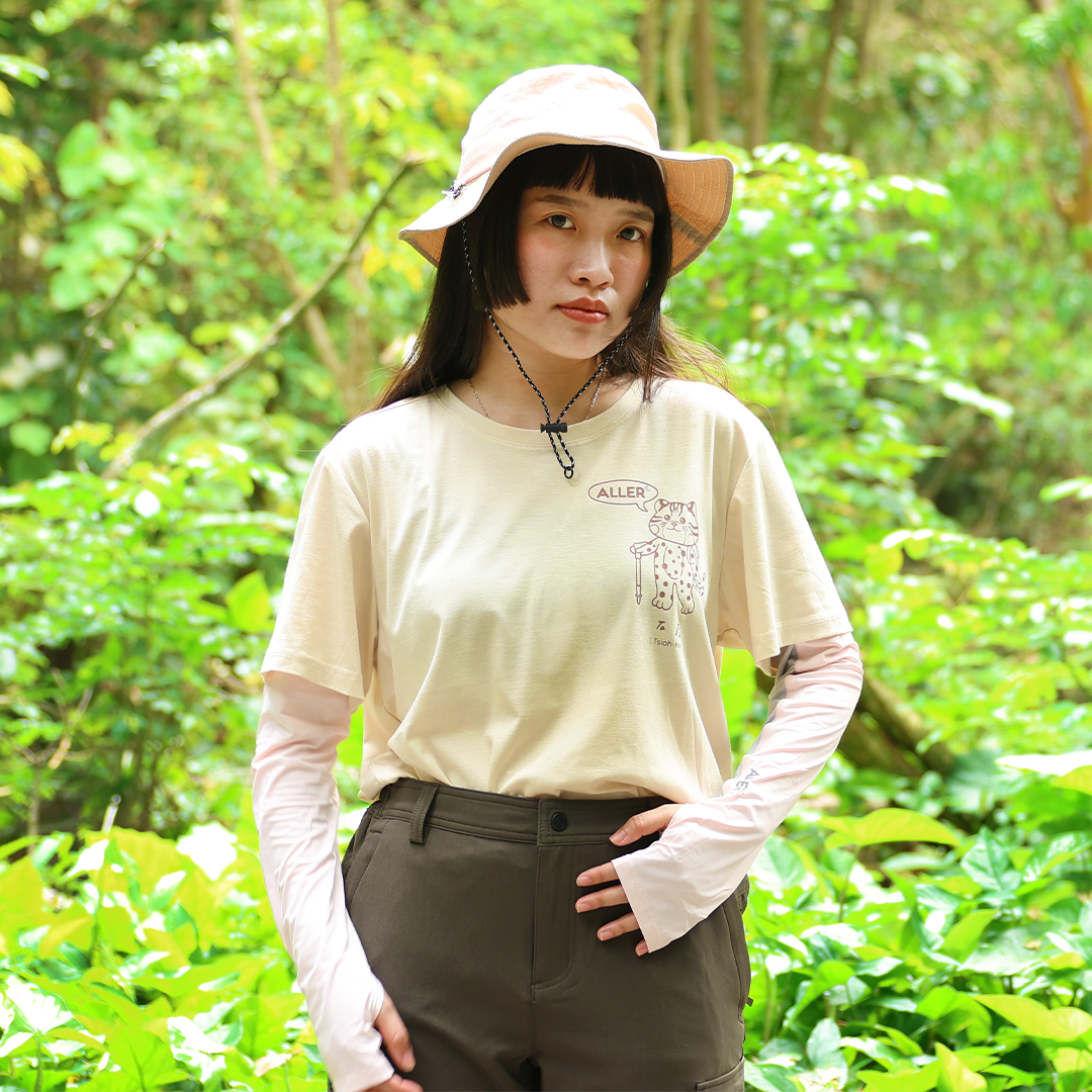 ALLER x 台灣珍稀動物 – 石虎 短袖 T-shirt 中性款 莫代爾/排汗/透氣/快乾 10AL1989S-WA