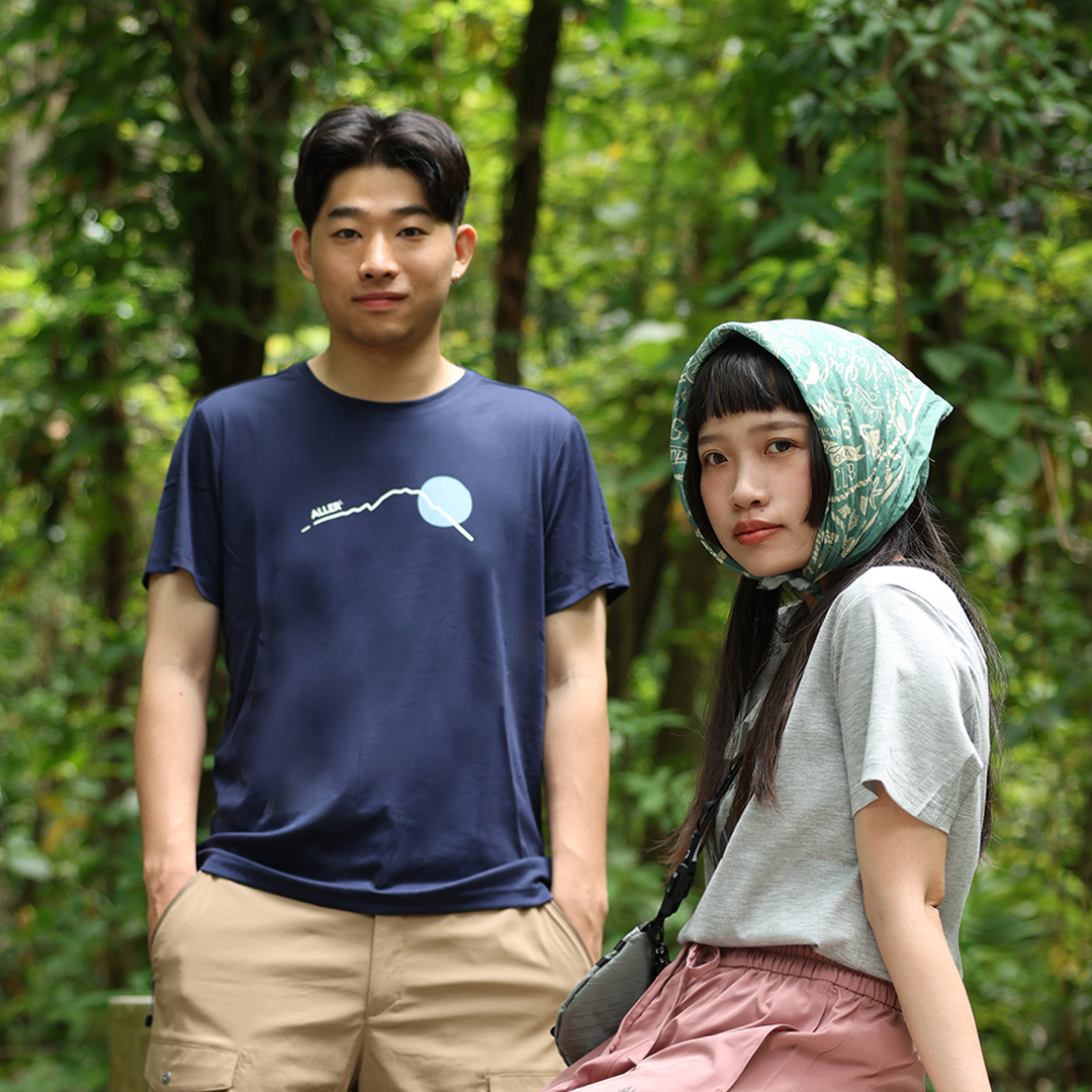 ALLER x 台灣阿里山 – 夕陽晚霞 短袖 T-shirt 中性款 莫代爾/排汗/透氣/快乾 10AL2001S-BA