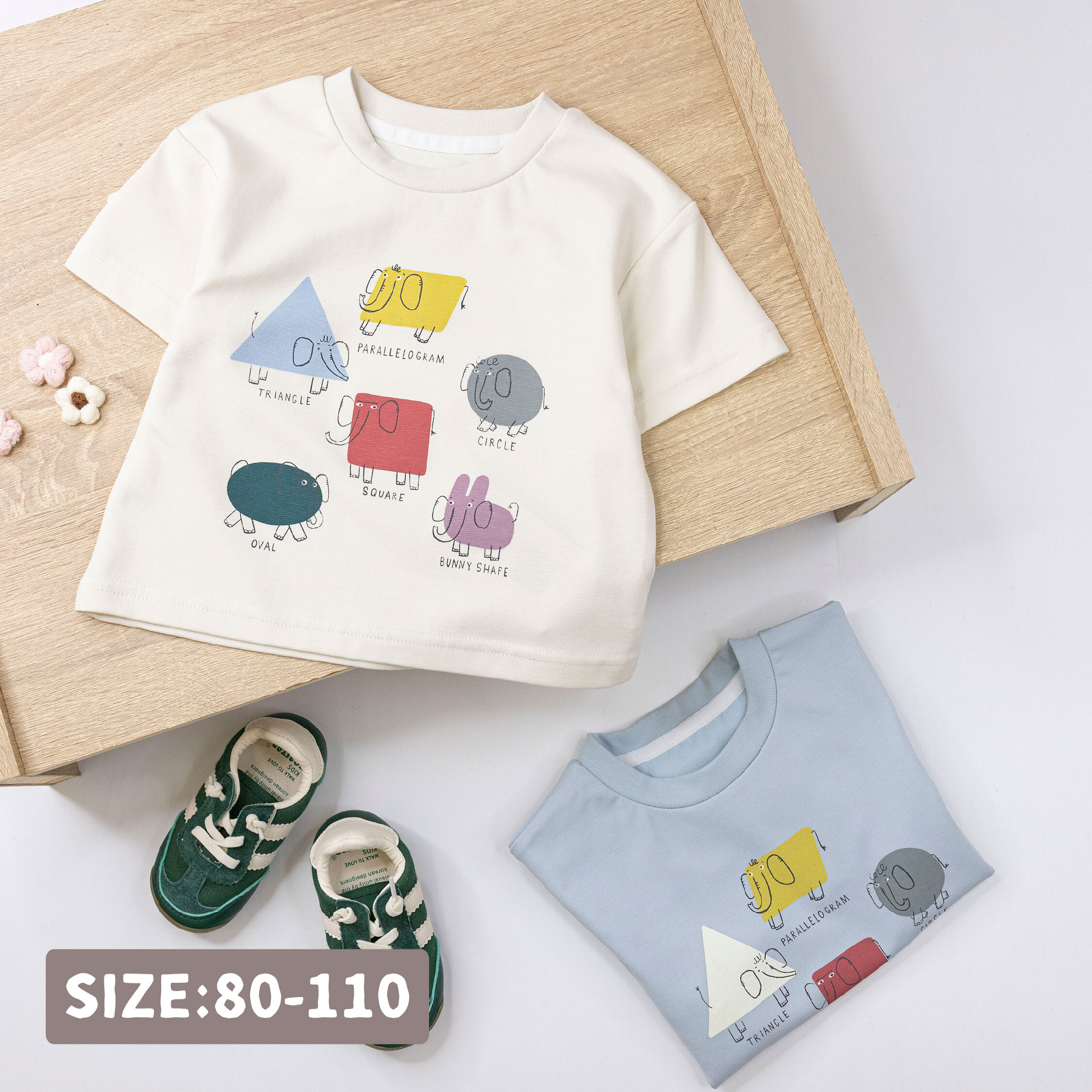 幾何圖型大象質感舒適上衣＊二色 (H50492)