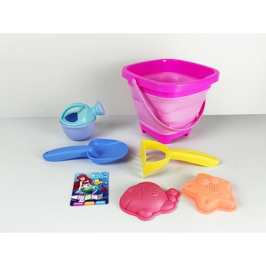迪士尼公主 摺疊桶玩沙組