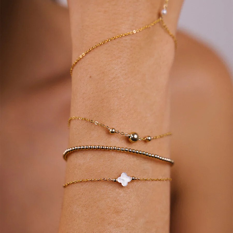 1YA0512-154 YAY PARIS Swan Bracelet And Studs Set Gold #SS25_C68_100 (A-EU-E)