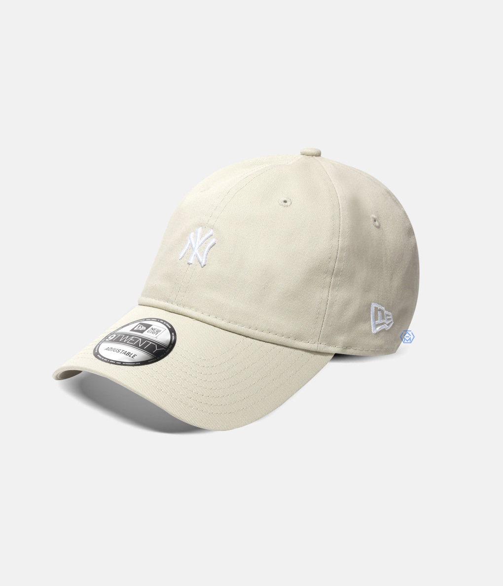New Era 9Twenty Cap NY 燕麥白底 白Logo棒球帽