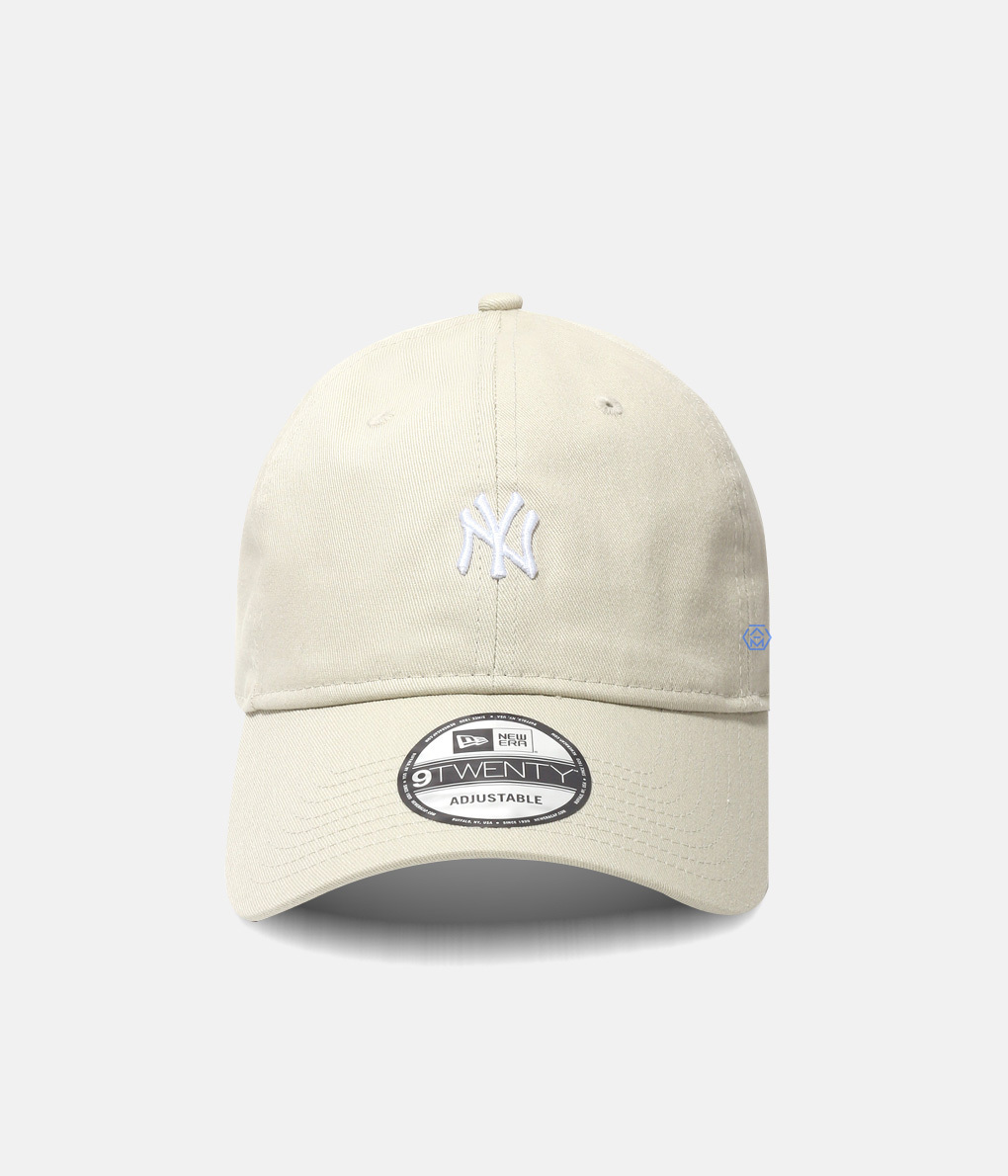 New Era 9Twenty Cap NY 燕麥白底 白Logo棒球帽