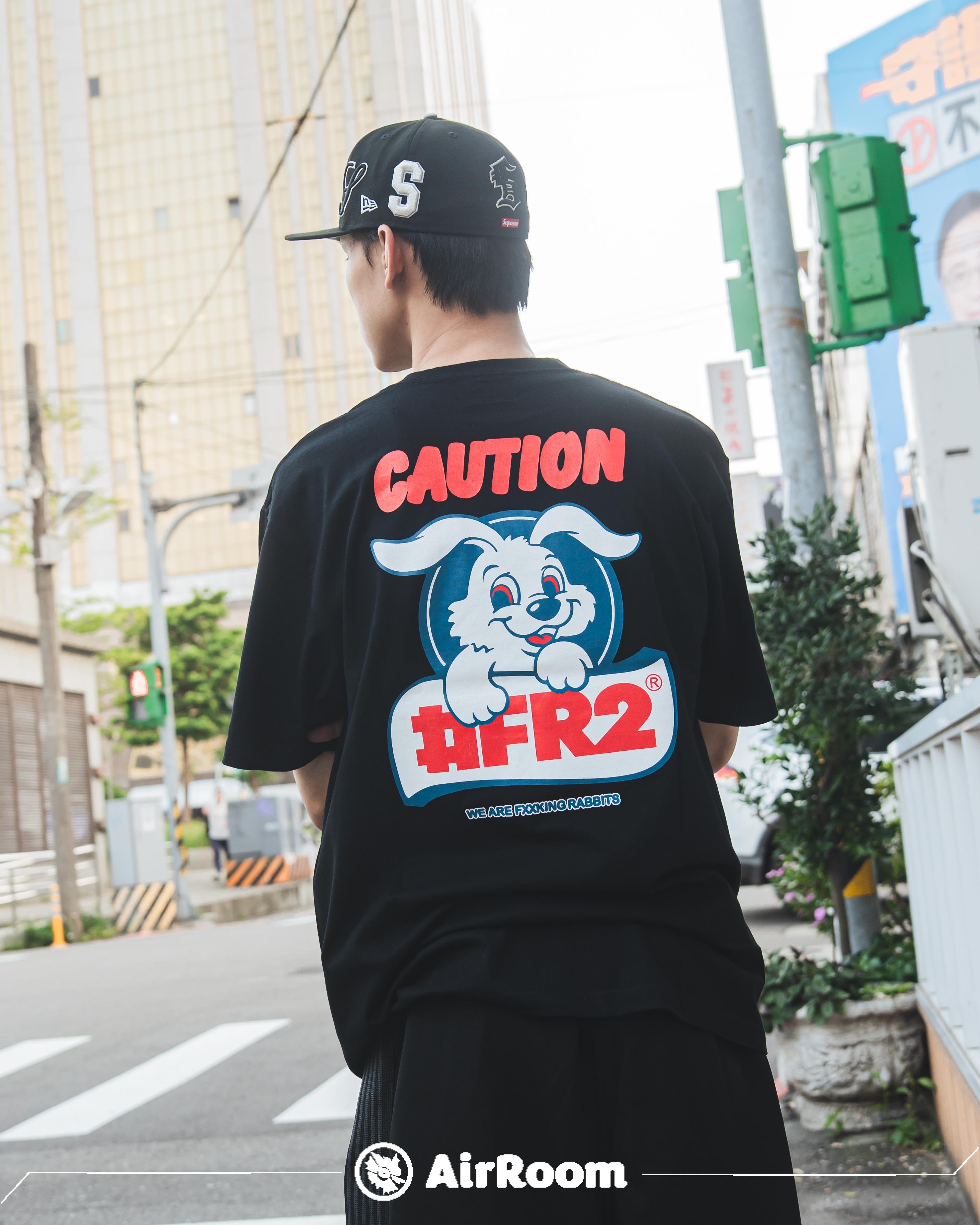 2025SS FR2 CAUTION Rabbit T-shirt 舞鶴 舞鶴港 限定 背後 頭狂色情兔 短T 現貨 FRC3293