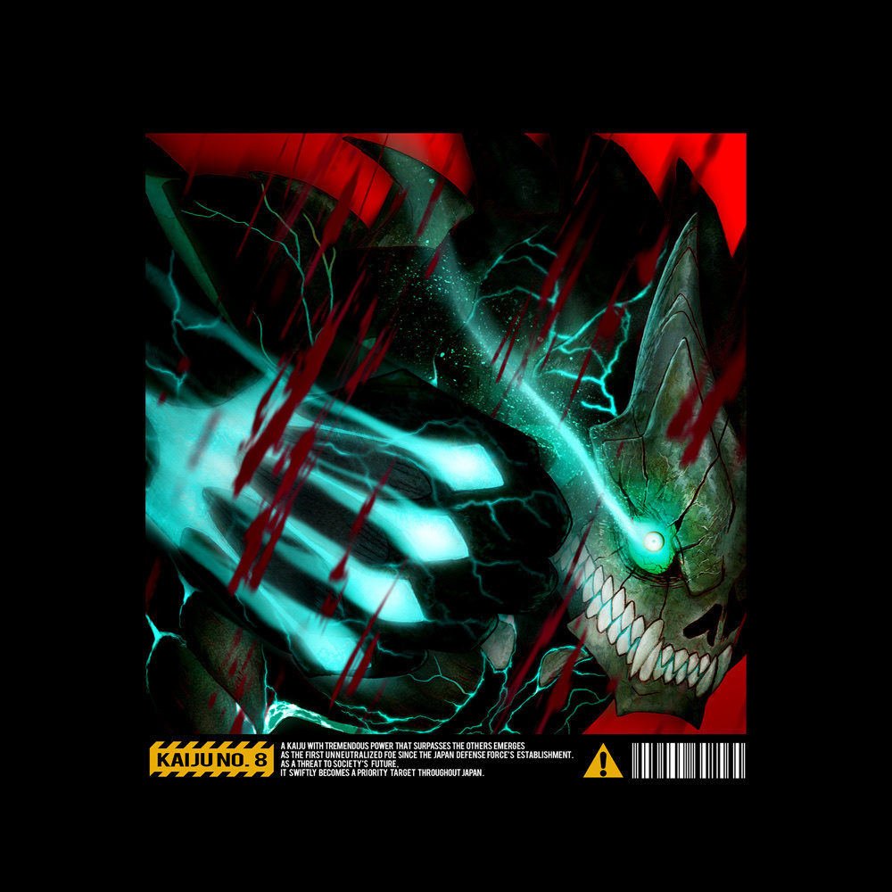 Cospa 0519 怪獣８号 フルカラーTシャツ [怪獣８号] BLACK