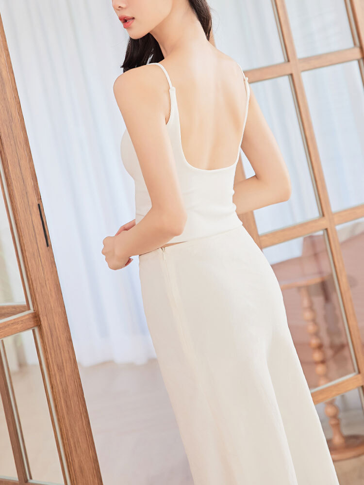 美背純色吊帶小可愛（344）