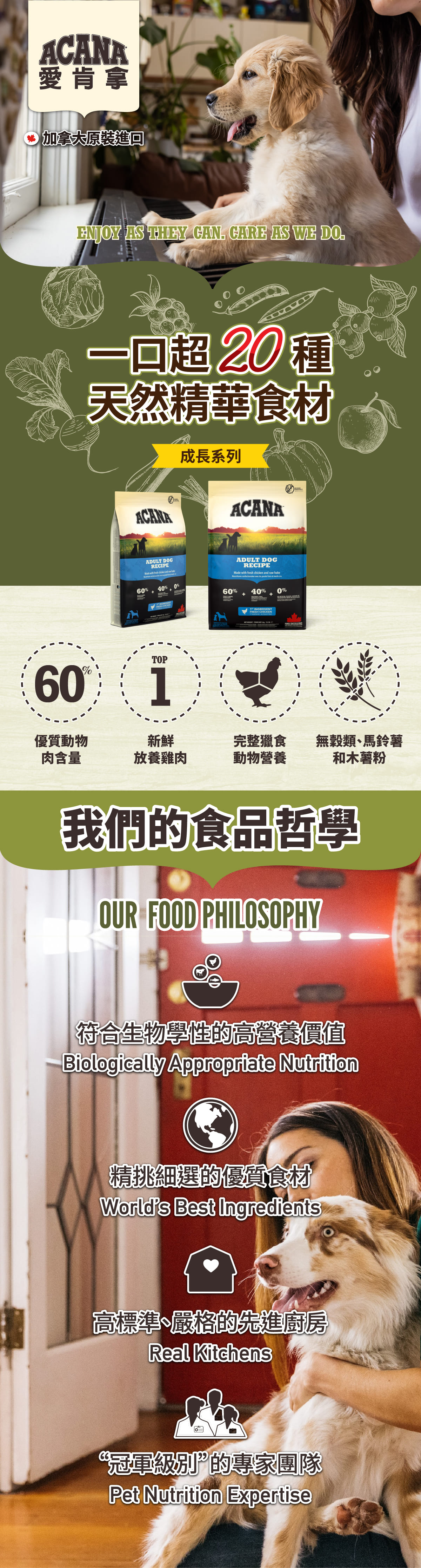 鮮雞成犬無穀配方-狗飼料-愛肯拿-ACANA