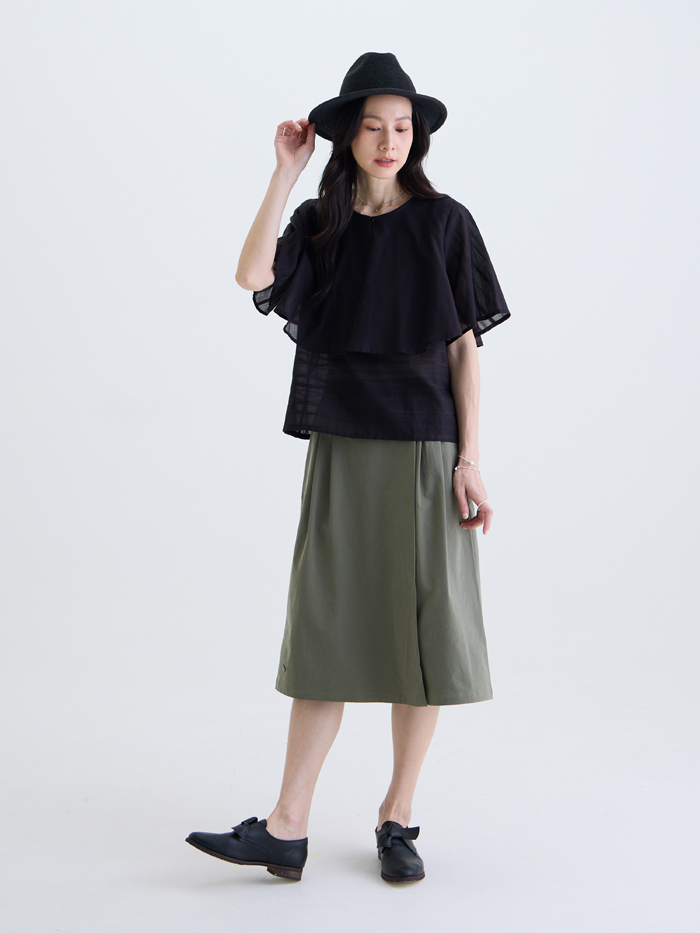 薄暮旅人斗篷感上衣-無光之境