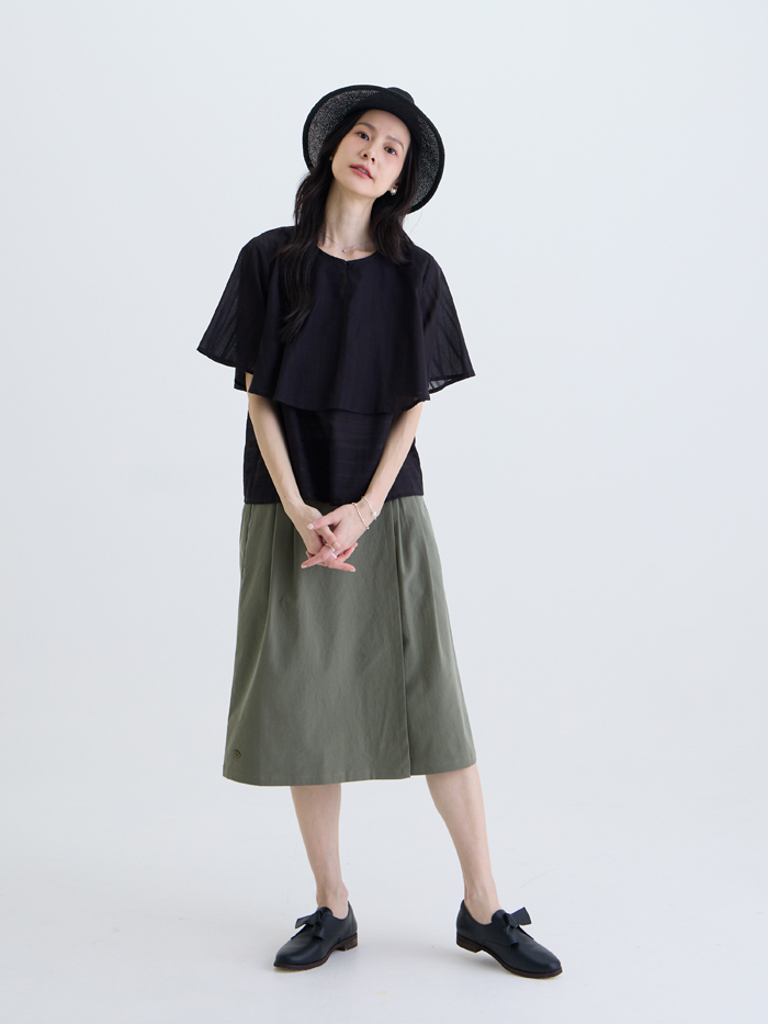 薄暮旅人斗篷感上衣-無光之境