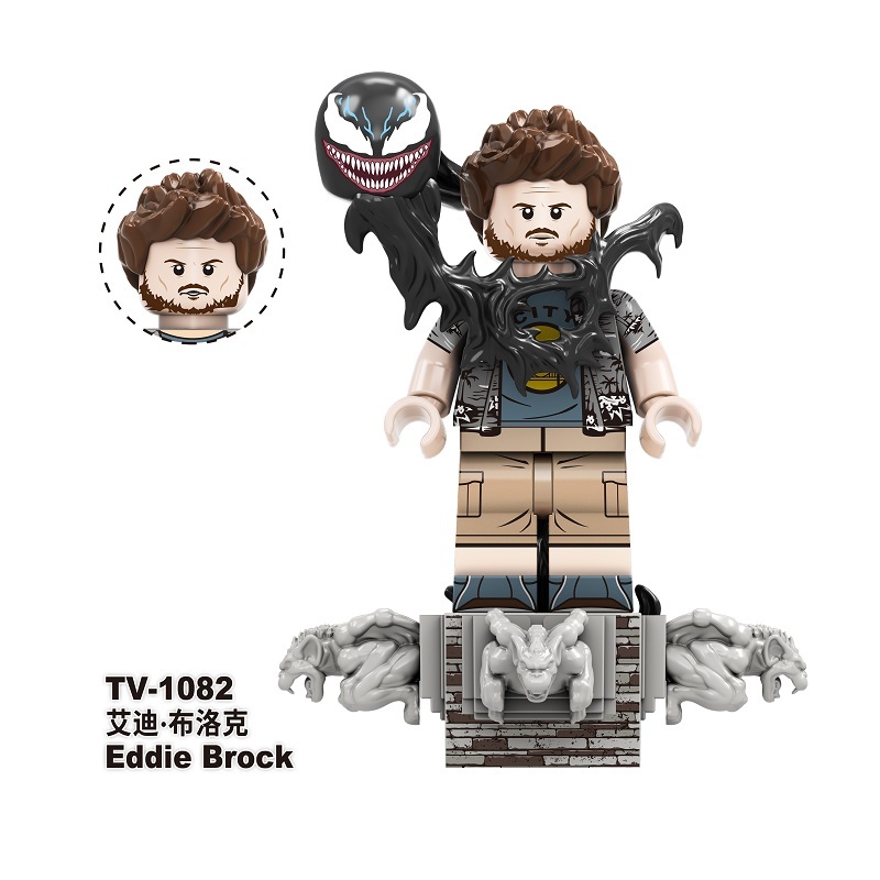 Venom Eddie Brock Custom Minifigures Minifigs fit Lego TV6210 TV1082