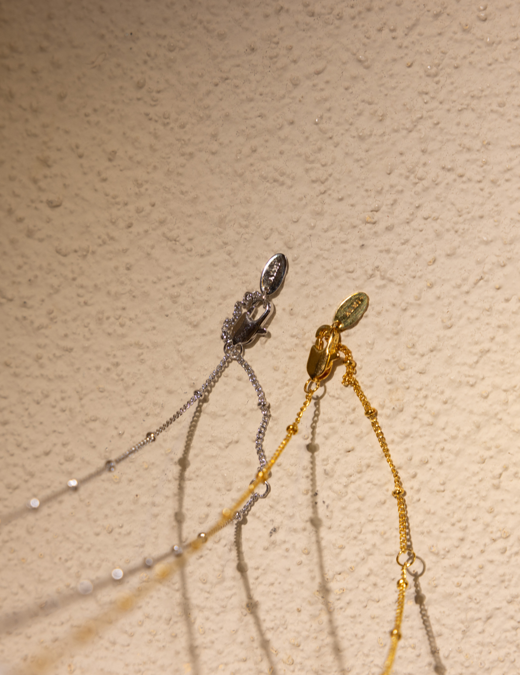 白貝熔岩雙面墜鍊（銀色）