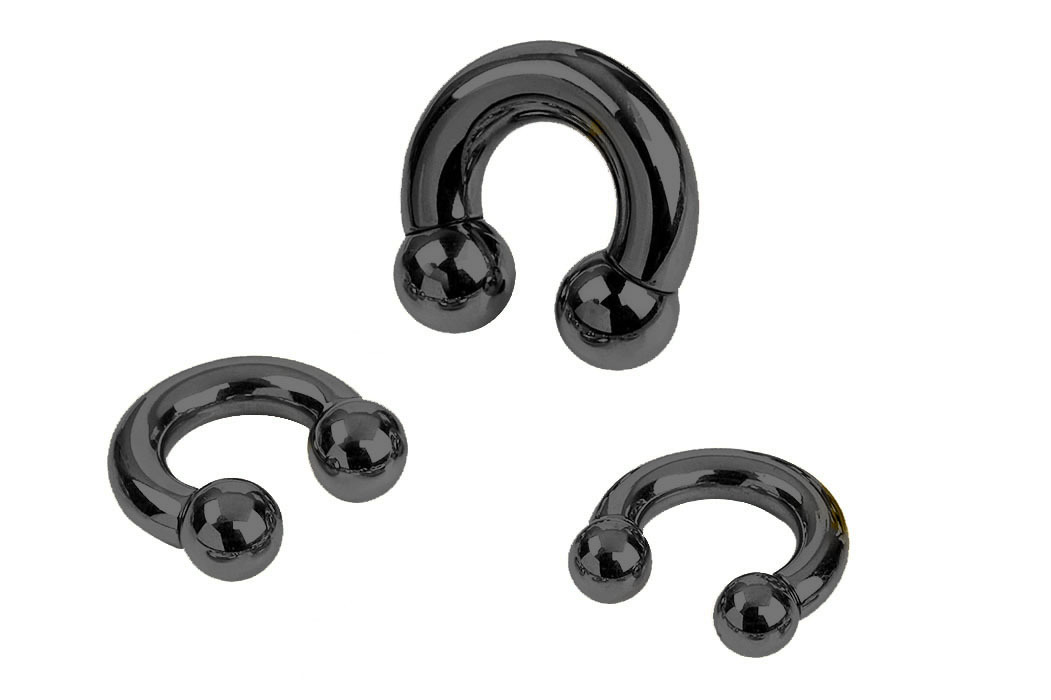 Prince Albert Black PVD Circular Barbell (Externally Threaded)
