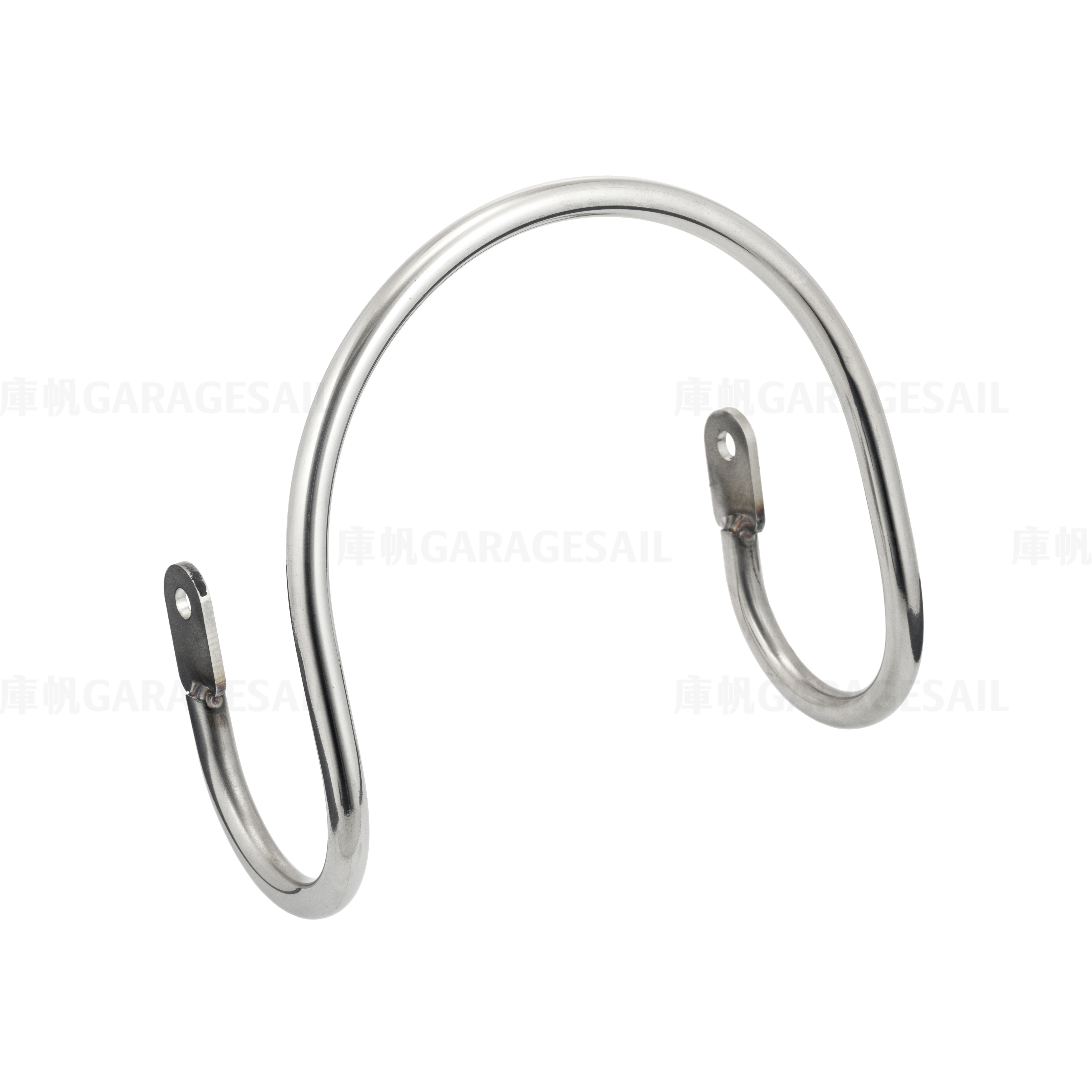 5.75吋圓 吊耳式 不鏽鋼 保桿 拋光銀