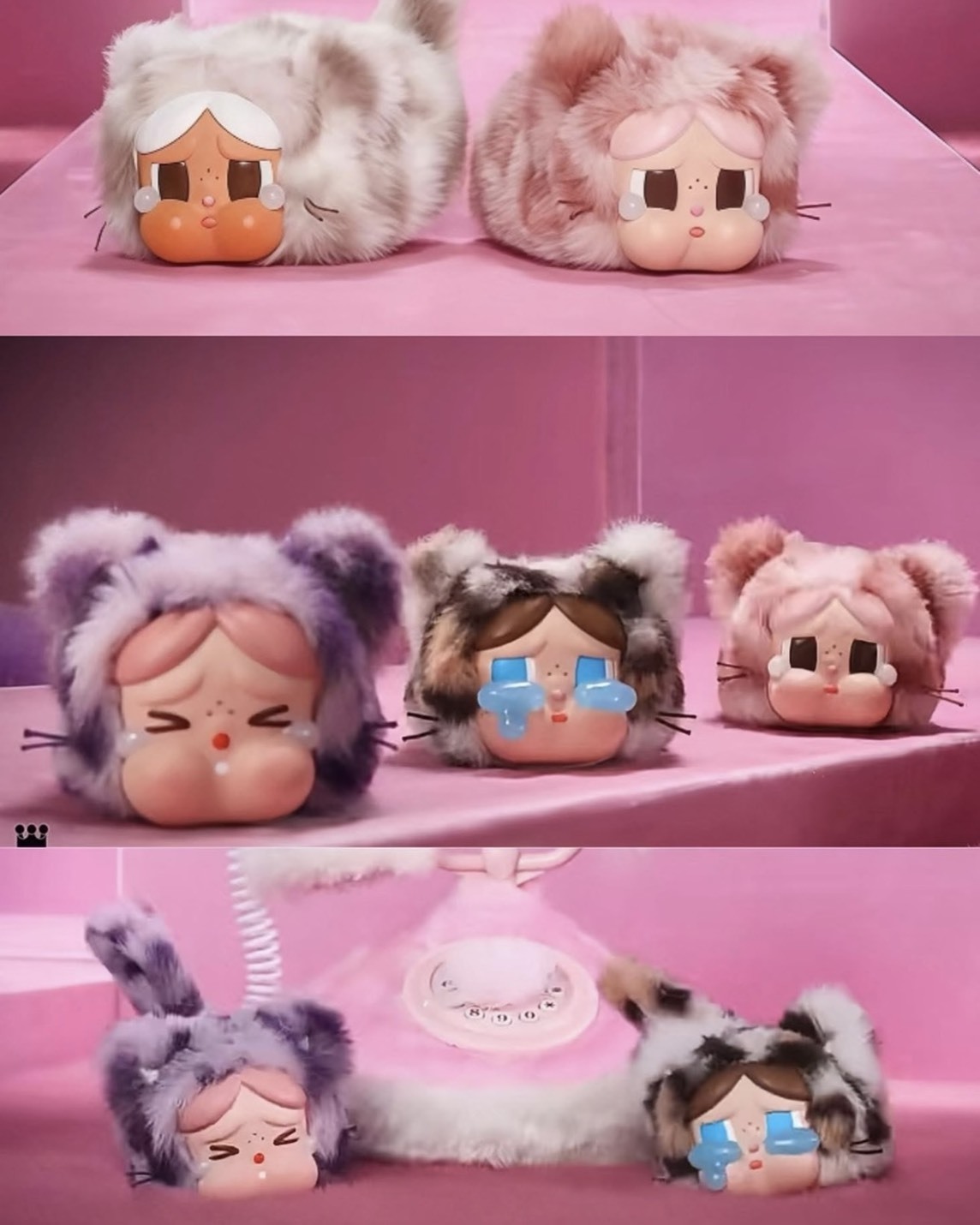 <官方正版>POPMART 泡泡瑪特 Cry Baby 豹豹貓貓系列 掛飾 搪膠毛絨 盲盒 一中盒