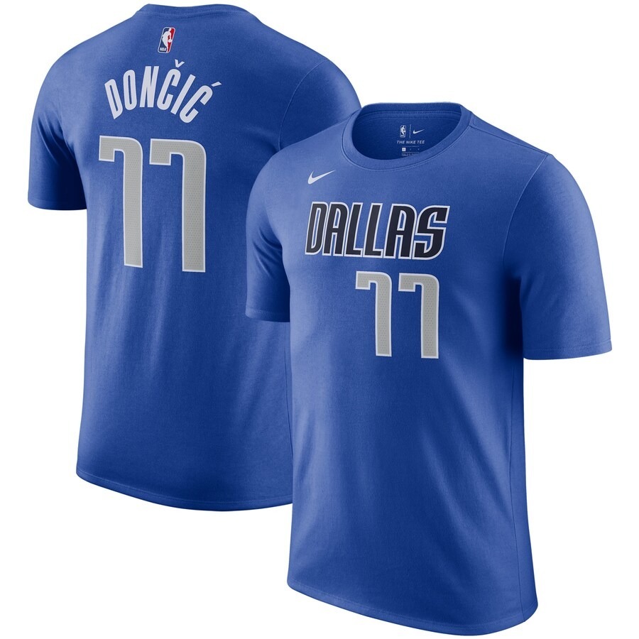 NBA短袖 Luka Doncic 達拉斯小牛藍 Icon Nike Player Name Tee 棉質短袖 全新
