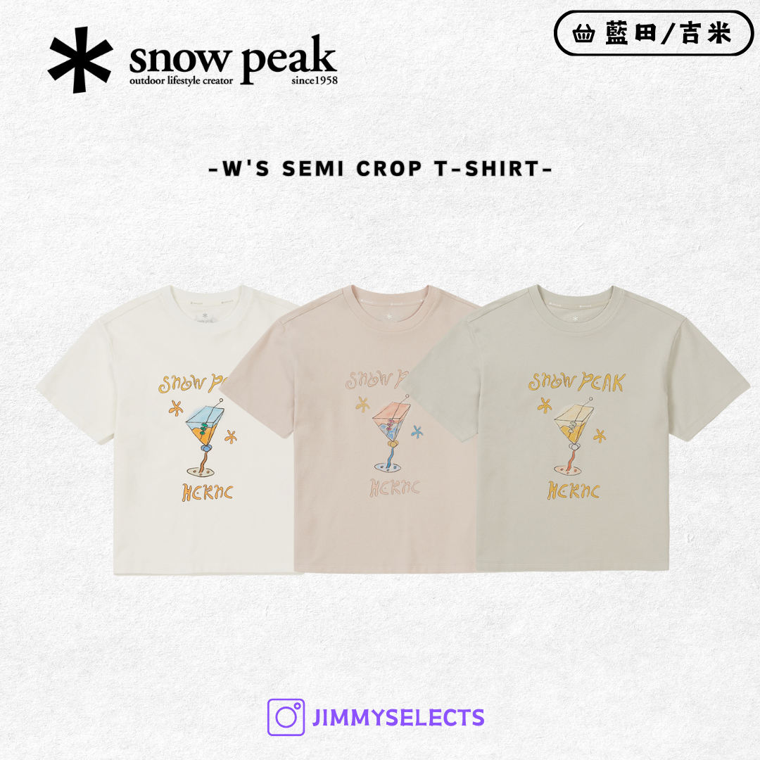 【代購】Snow Peak X Hernc 女 聯名 插畫 夏日系列 Semi Crop 短袖 S25MWFTS59