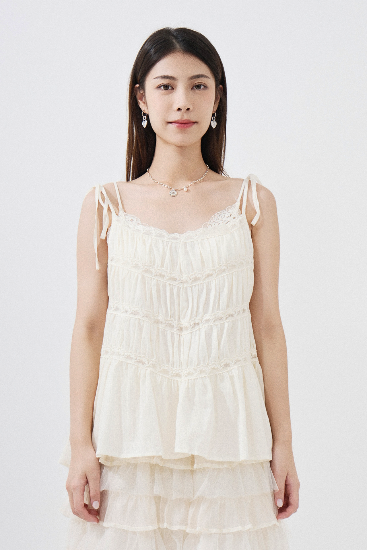 網花邊蛋糕吊帶背心 (現貨款式）